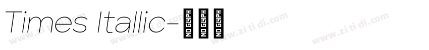 Times Itallic字体转换